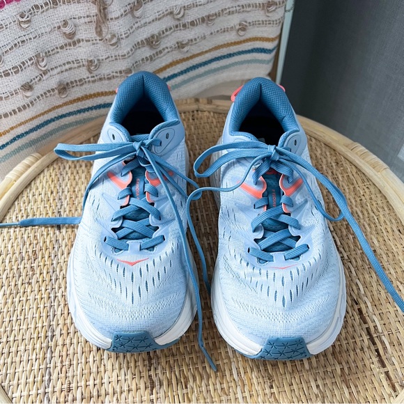 Hoka One One Gaviota 4 Blue Fog a Plein Air Road-Running Sneakers Size 7 Wide - Picture 3 of 8